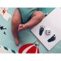 Petite&Mars - Cerneala pentru amprente mulaj, Utilizare multipla, Baby Dab, Unisex, Gri