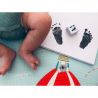 Petite&Mars - Cerneala pentru amprente mulaj, Utilizare multipla, Baby Dab, Unisex, Gri