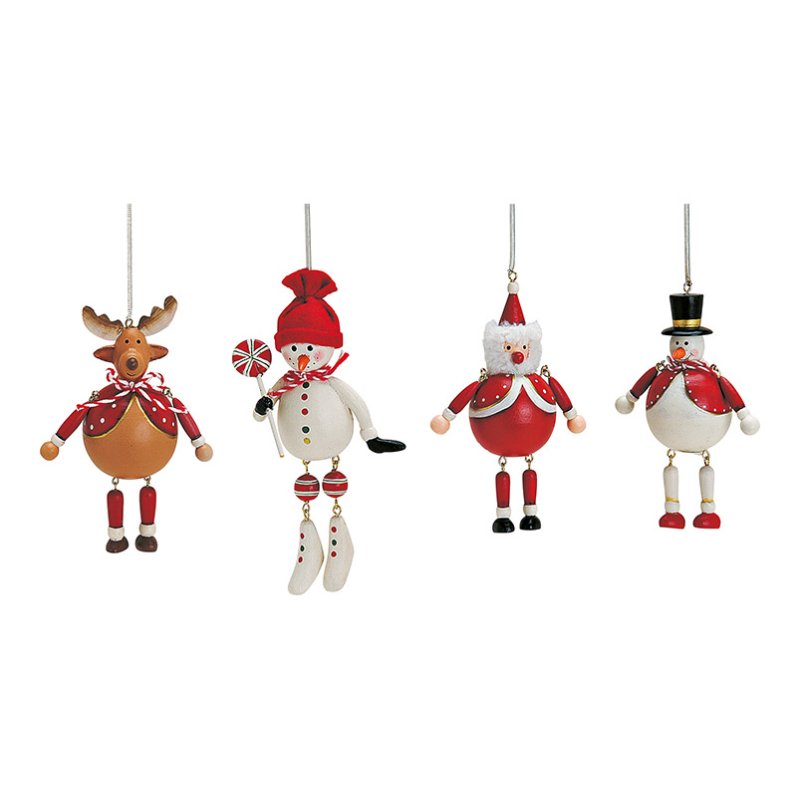 Set 4 ornamente brad om de zapada, ren si Mosul Set 4 ornamente brad om de zapada, ren si Mosul