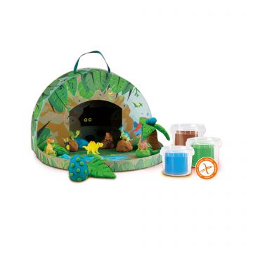Ses Creative Set creativ - Lumea dinozaurilor din plastilina (geanta tematica)
