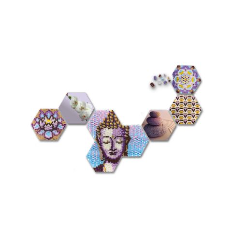 Ses Creative Set margele de calcat Beedz Art - Zen cu placi hexagonale