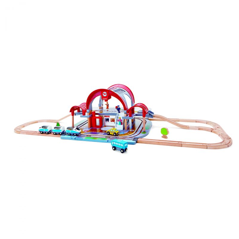 Hape Jucarie din lemn - Set Gara Centrala (45 piese) Hape Jucarie din lemn - Set Gara Centrala (45 piese)