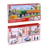 Hape Jucarie din lemn - Set tren de marfa cu macara (34 piese)