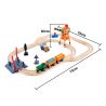 Hape Jucarie din lemn - Set tren de marfa cu macara (34 piese)