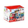 Hape Jucarie din lemn - Set tren si servicii de urgenta (55 piese)