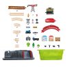 Hape Jucarie din lemn - Set tren constructii (50 piese)