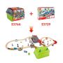 Hape Jucarie din lemn - Set tren constructii (50 piese)