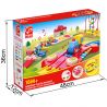 Hape Jucarie din lemn - Sina de tren curcubeu cu puzzle (30 piese)