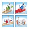 Hape Jucarie copii Quadrilla - circuit cu bile - Super spirala (129 piese)