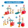 Hape Jucarie copii Quadrilla - circuit cu bile - Set cu galeti (90 piese)