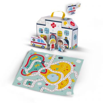Ses Creative Jucarie - Set spital cu valiza si saltea