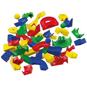 Hubelino Set de jucarie - tobogane pentru Marble Run (128 piese)