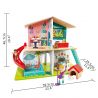 Hape Jucarie - Casuta de papusi cu mobila (8 camere si 9 efecte muzicale)