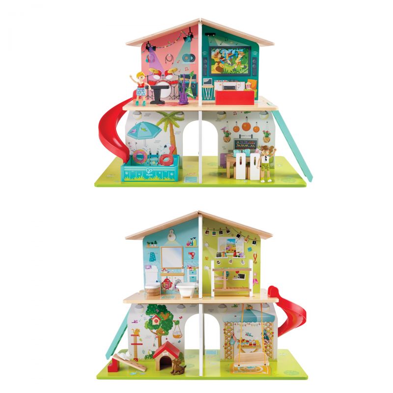 Hape Jucarie - Casuta de papusi cu mobila (8 camere si 9 efecte muzicale) Hape Jucarie - Casuta de papusi cu mobila (8 camere si 9 efecte muzicale)