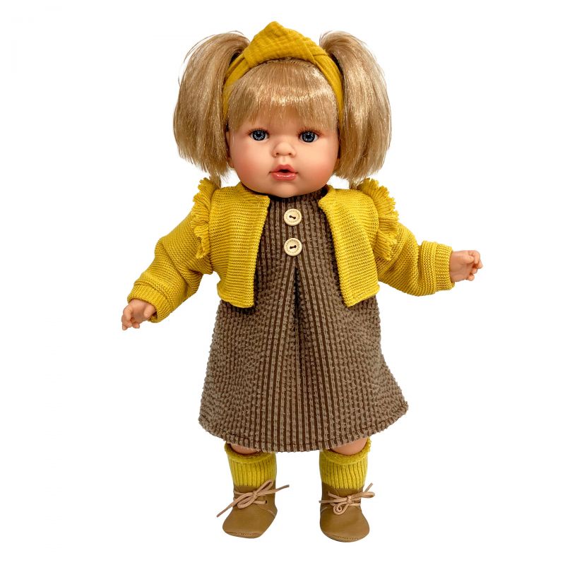 Nines D'Onil Papusa artizanala cu miros de vanilie Tita - blonda, haine toamna (45 cm) Nines D'Onil Papusa artizanala cu miros de vanilie Tita - blonda, haine toamna (45 cm)