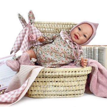 Nines D'Onil Papusa Artizanala cu miros de vanilie - Susi nou-nascut (48 cm)