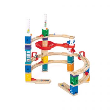 Hape Jucarie copii Quadrilla - circuit cu bile - Set de codare avansat (159 piese)