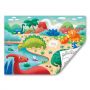 Hape Puzzle din lemn 2 in 1 - Dinozauri (26 piese), cu fata dubla si activitate colorare