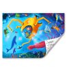 Hape Puzzle din lemn 2 in 1 - Salvarea Oceanului (50 piese), cu fata dubla si activitate colorare