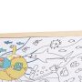 Hape Puzzle din lemn 2 in 1 - Salvarea Oceanului (50 piese), cu fata dubla si activitate colorare