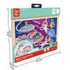 Hape Puzzle din lemn 2 in 1 - Prietenii din Spatiu (50 piese), cu fata dubla si activitate colorare