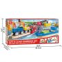 Hape Set de jucarie din lemn - port cu trenuri, vapoare si camioane
