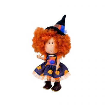 Nines D'Onil Papusa Artizanala cu miros de vanilie - Mia Halloween (30 cm)