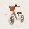 Bicicleta fara pedale, Lionelo, Alex Plus, Usoara, Cu ghidon si sa reglabile, Include cos depozitare si sonerie, Din otel, Cu ro