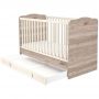 Hubners Patut copii transformabil din lemn cu sertar  Sofia 140x70 cm crem nisip