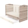 Hubners Patut copii transformabil din lemn cu sertar  Sofia 140x70 cm crem nisip