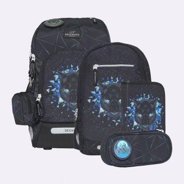 Beckmann Ghiozdan, Rucsac ergonomic cu perna de aer, set Active Air FLX 6 piese, Panther