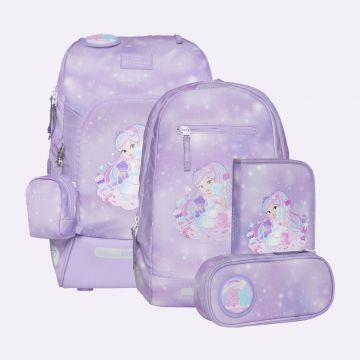Beckmann Ghiozdan, rucsac ergonomic cu perna de aer, set Active Air FLX 6 piese, Candy