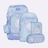Beckmann Ghiozdan, rucsac ergonomic cu perna de aer, set Active Air FLX 6 piese, Unicorn Princess Ice Blue