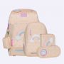 Beckmann Ghiozdan, rucsac ergonomic cu perna de aer, set Active Air FLX 6 piese, Yellow Heart
