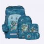 Beckmann Ghiozdan, rucsac ergonomic cu perna de aer, set Active Air FLX 6 piese, Jungle Game