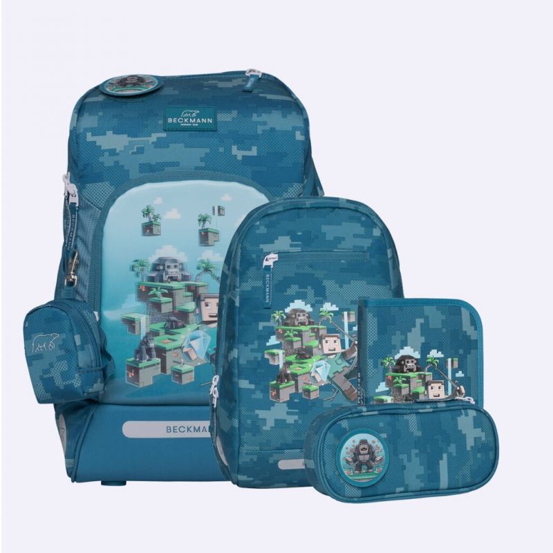Beckmann Ghiozdan, rucsac ergonomic cu perna de aer, set Active Air FLX 6 piese, Jungle Game Beckmann Ghiozdan, rucsac ergonomic cu perna de aer, set Active Air FLX 6 piese, Jungle Game