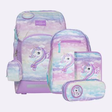 Beckmann Gozdan, Rucsac ergonomic cu perna de aer, Set Active Air FLX 6 piese, Unicorn