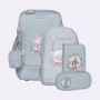 Beckmann Ghiozdan, rucsac ergonomic cu perna de aer, set Active Air FLX 6 piese, Forest Deer Dusty Mint