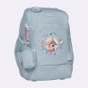 Beckmann Ghiozdan, rucsac ergonomic cu perna de aer, set Active Air FLX 6 piese, Forest Deer Dusty Mint