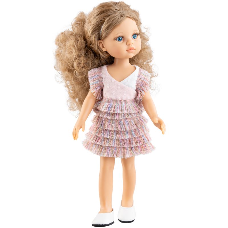 Paola Reina Papusa Maria Jose, 32 cm, in rochie cu volanase franjurate - Amigas, Paola Reina Paola Reina Papusa Maria Jose, 32 cm, in rochie cu volanase franjurate - Amigas, Paola Reina
