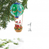 Ornament pentru brad-Mos Craciun in balon 17 cm