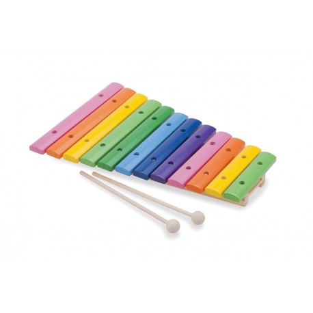 New Classic Toys Xilofon Lemn - 12 note colorate