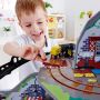 Hape Jucarie din lemn - Set tren si mina in munte (32 piese)