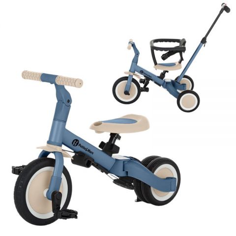 Tricicleta, Petite&Mars, Turbo, 5 in 1, Multifunctionala, Vehicul de impins, Bicicleta cu/fara pedale, Cu maner de ghidaj, Detas