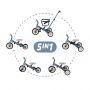 Tricicleta, Petite&Mars, Turbo, 5 in 1, Multifunctionala, Vehicul de impins, Bicicleta cu/fara pedale, Cu maner de ghidaj, Detas