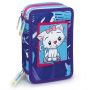 Lebez Penar echipat - Colectia Puppies cu 3 fermoare (18 markere si 18 creioane colorate) - 13 x 20 x 6.5 cm (12buc/display)