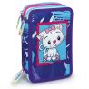 Lebez Penar echipat - Colectia Puppies cu 3 fermoare (18 markere si 18 creioane colorate) - 13 x 20 x 6.5 cm (12buc/display)