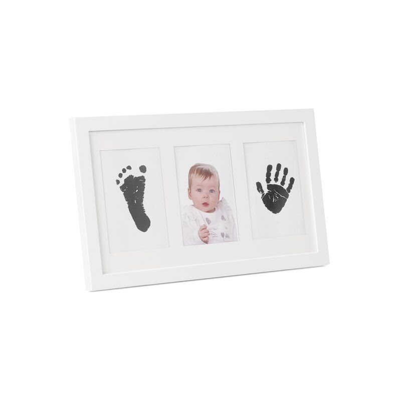 Kit rama foto tripla, Jane, Cu cerneala pentru manuta si piciorus, Non-toxic, White Kit rama foto tripla, Jane, Cu cerneala pentru manuta si piciorus, Non-toxic, White