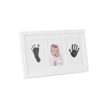 Jane Kit rama foto tripla cu cerneala pentru manuta si piciorus, Non-toxic, White