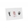 Kit rama foto tripla, Jane, Cu cerneala pentru manuta si piciorus, Non-toxic, White